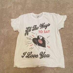 Hollister record graphic t-shirt L